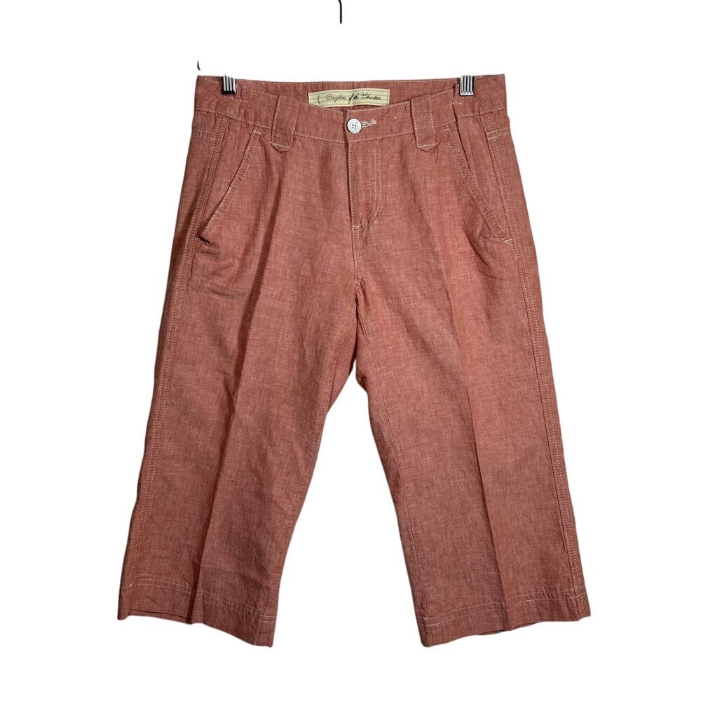 Daughters of the Liberation Linen Blend Gaucho Pants Sz 6  Cropped Anthropologie